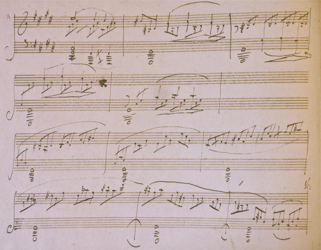 Moonlight Sonata, manuscript page
